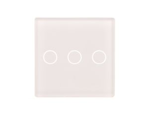 TouchMe Mały panel szklany, łącznik potrójny, biały TM532W