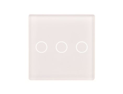 TouchMe Mały panel szklany, łącznik potrójny, biały TM532W