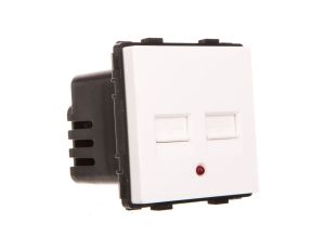 TouchMe Gniazdo 2xUSB 2,1A/5V białe TM626W