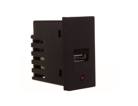 TouchMe Moduł 1/2 gniazdo USB czarne TM901B