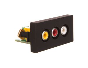 TouchMe Moduł 1/2 gniazdo audio i video czarne TM908B
