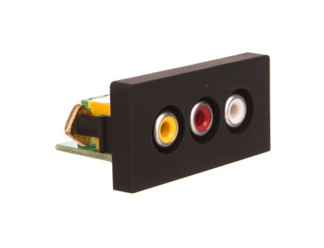 TouchMe Moduł 1/2 gniazdo audio i video czarne TM908B