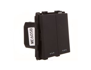 TouchMe Mechanizm łącznik podwójny schodowy czarny ME605B