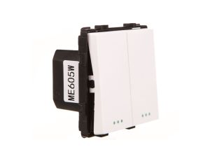TouchMe Mechanizm łącznik podwójny schodowy biały ME605W