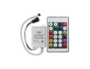 Kontroler sterownik RGB IR IC WS2811 24 przyciski 72W do 1000 pikseli Digital