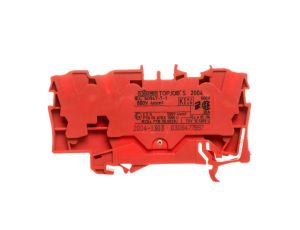 Złączka szynowa 3-przewodowa 4mm2 czerwona 2004-1303 TOPJOBS