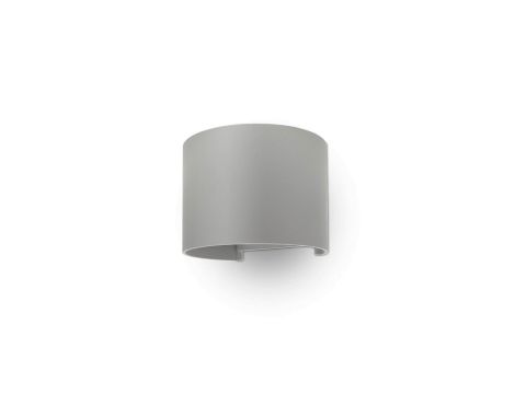 Kinkiet LED VT-759 6W 3000K 660lm SZARY OKRĄGŁY IP65 A++ 7083