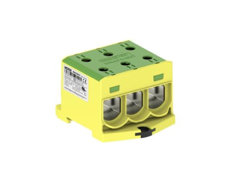 Złączka OTL150-3 kolor żółto-zielony 3xAl/Cu 25-150mm 1000V AC / 1500V DC Zacisk uniwersalny MAA3150Y10