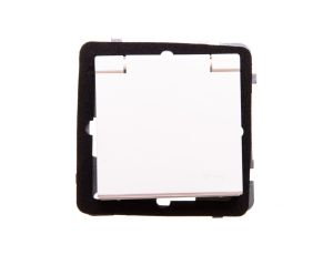 SONATA Gniazdo bryzgoszczelne z/u IP44 z przesłonami klapka ecru GPH-1RZP/m/27/w