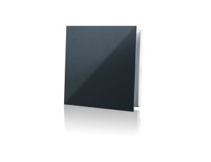 Kratka wentylacyjna z dekoracyjnym panelem wymiennym 160x160 czarna MWKLIQBLACK