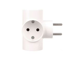 Rozgałęźnik wtyczkowy 3-gniazda b/u biały D.3804