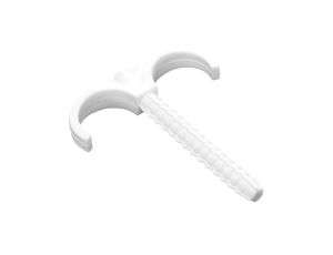 Obejma podwójna 14-25mm, biała, 100szt. / H.7333 /