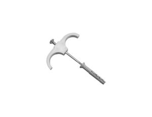 Obejma podwójna z kołkiem rozporowy 14-25mm, biała, 100szt. / H.7335 /