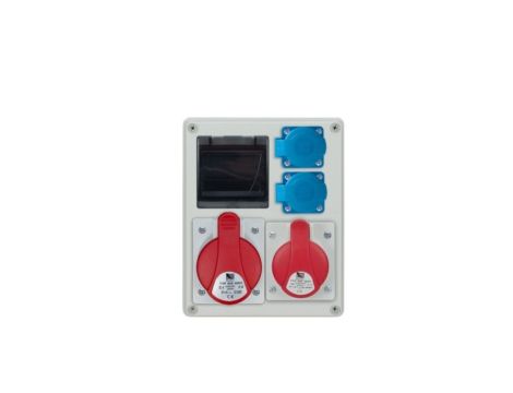 Rozdzielnica R-BOX 240 4S 1x32A/5P 1x16A/5P 2x250V, puste okno, b/R IP44 B.1701