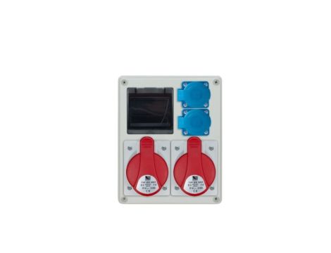 Rozdzielnica R-BOX 240 4S 2x32A/5P 2x250V puste okno, b/R IP44 B.1703