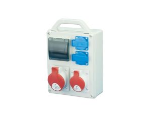 Rozdzielnica przenośna R-BOX 240R 4S 1x32A/5P 1x16A/5P 2x250V, puste okno IP44 B.1701R
