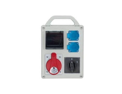 Rozdzielnica prznośna R-BOX 240R 4S 1x32A/5P 2x250V, wył. 0/1, puste okno IP44 B.1711RW
