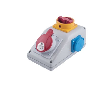Rozdzielnica stacjonarna R-BOX KOMPAKT 1x32A/5P 2x250V, wył. 0/1 B.325/2/01