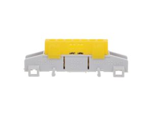 Listwa zaciskowa na szynę 7-torowa żółta TH35 IP20 E.4174