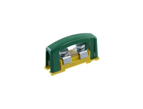 Zacisk ochronny 2x35mm2 żółto-zielony z pokrywą na szynę TH35 E.4121P