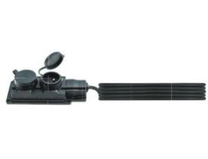 Przedłużacz gumowy 2-gniazda z/u 3m /H05RN-F 3G1,5/ czarny IP44 D.3159/2-3