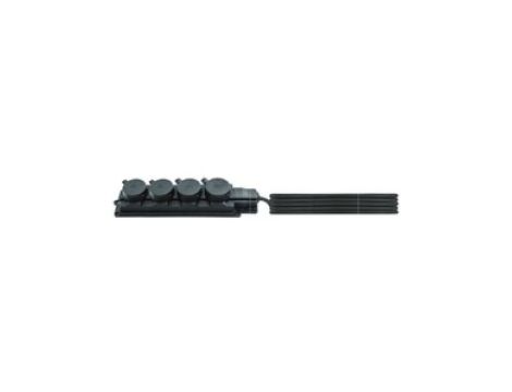 Przedłużacz gumowy 4-gniazda z/u 5m /H05RN-F 3G1,5/ czarny IP44 D.3159/4-5
