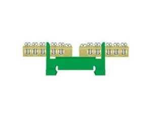 Listwa zaciskowa niska na szynę 2x5-torowa dzielona zielona TH35 E.4130