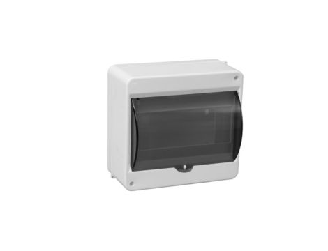 Rozdzielnica modułowa 1x8 natynkowa S-8 z szybką dymną IP30 (bez N+PE) C.2069