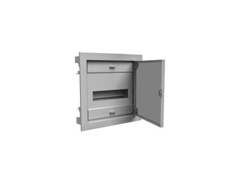 Rozdzielnica modułowa 1x12 podtynkowa RO-1 z metalowymi drzwiami IP40 (z N+PE) C.1512