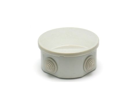 Puszka n/t hermetyczna 80x40 klik 4 dławiki IP44 szara S-BOX 026