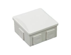 Puszka n/t hermetyczna 80x80x40 klik 6 dławików(kwadrat) IP44 szara S-BOX 036