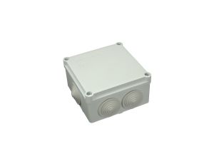Puszka n/t hermetyczna 100x100x50 6 dławików IP65 szara S-BOX 106