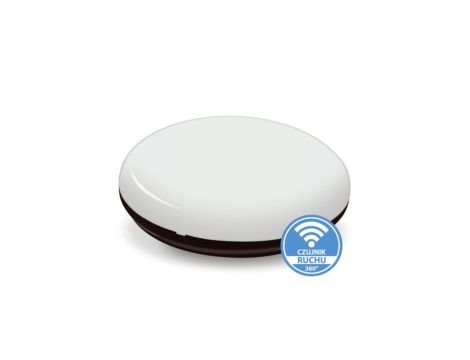Plafon SUN n/t 9W AC 230V 50Hz 4000K (neutr.) 120 st. IP54 z czujnikiem ruchu 1150lm PL-SUN/LED/9W/CR czarny