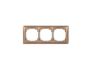 DECO Ramka uniwersalna potrójna z tworzywa DECO Soft złoty metalik 8DRSO-3