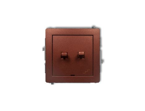 DECO Łącznik jednobiegunowy ze schodowym (wspólne zasilanie) w stylu amerykańskim brązowy metalik 9DWPUS-10.1