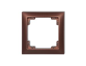 DECO Ramka uniwersalna pojedyncza z tworzywa DECO Soft brązowy metalik 9DRSO-1