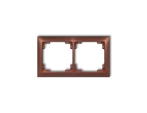 DECO Ramka uniwersalna podwójna z tworzywa DECO Soft brązowy metalik 9DRSO-2