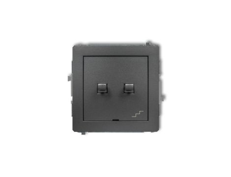 DECO Łącznik jednobiegunowy ze schodowym (wspólne zasilanie) w stylu amerykańskim grafitowy 11DWPUS-10.1