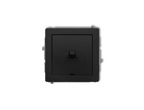 DECO Przycisk jednobiegunowy (jeden klawisz, bez piktogramu) w stylu amerykańskim czarny mat 12DWPUS-4.1