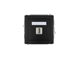 DECO gniazdo pojedyncze USB-AA 3.0 czarny mat 12DGUSB-5