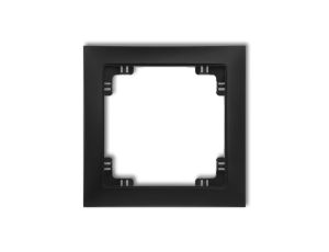 DECO Ramka uniwersalna pojedyncza z tworzywa DECO Soft czarny mat 12DRSO-1
