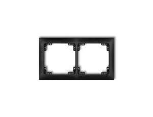 DECO Ramka uniwersalna podwójna z tworzywa DECO Soft czarny mat 12DRSO-2
