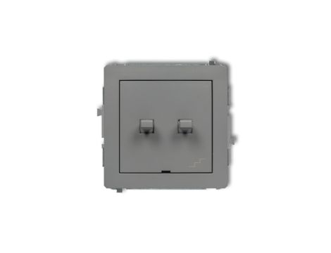 DECO Łącznik podwójny schodowy w stylu amerykańskim szary mat 27DWPUS-33