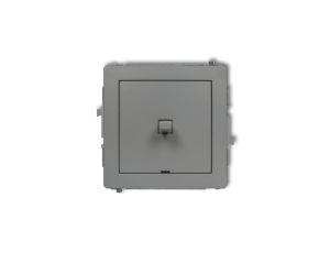 DECO Przycisk jednobiegunowy (jeden klawisz, bez piktogramu) w stylu amerykańskim szary mat 27DWPUS-4.1