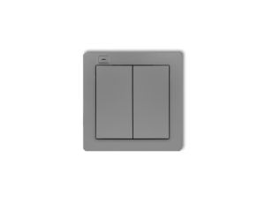 DECO Nadajnik 2-klawiszowy 4-kanałowy do systemu Exta Free szary mat 27DEF-2