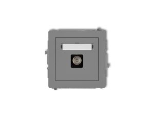 DECO Gniazdo antenowe pojedyncze TV szary mat 27DGTV-1