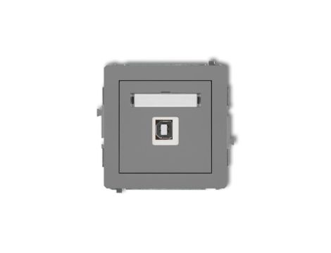 DECO Gniazdo pojedyncze USB-AB 2.0 szary mat 27DGUSB-3