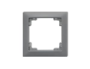 DECO Ramka uniwersalna pojedyncza z tworzywa DECO Soft szary mat 27DRSO-1