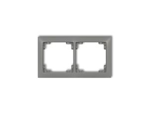 DECO Ramka uniwersalna podwójna z tworzywa DECO Soft szary mat 27DRSO-2