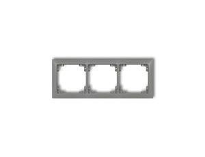 DECO Ramka uniwersalna potrójna z tworzywa DECO Soft szary mat 27DRSO-3